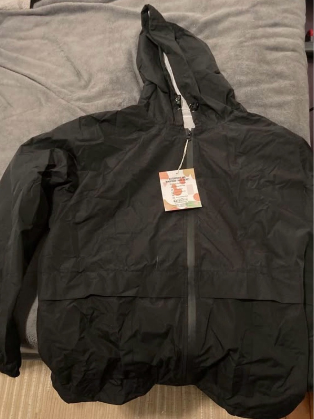 Women’s Plus Size Black Rain Jacket